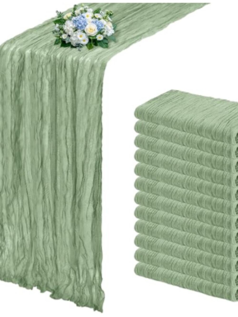 green chiffon cheesecloth